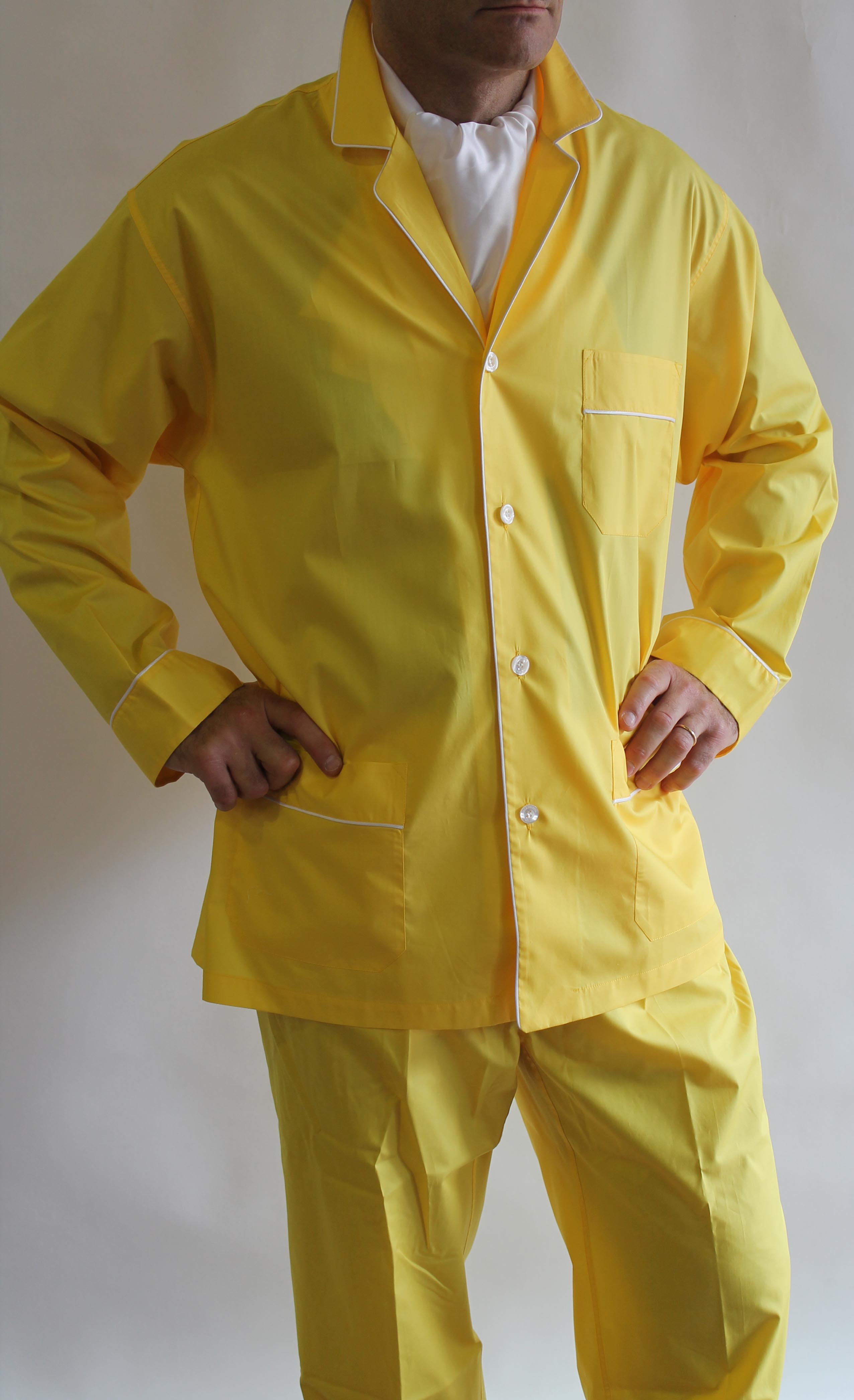 Déguisement pyjama jaune Lorenzo León pour homme