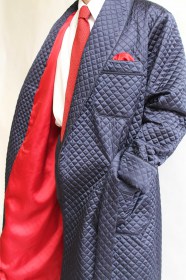 QUILTED BEMBERG CLASSIC DRESSING GOWN FOR MAN FULL BEMBERG LINING WITH ...